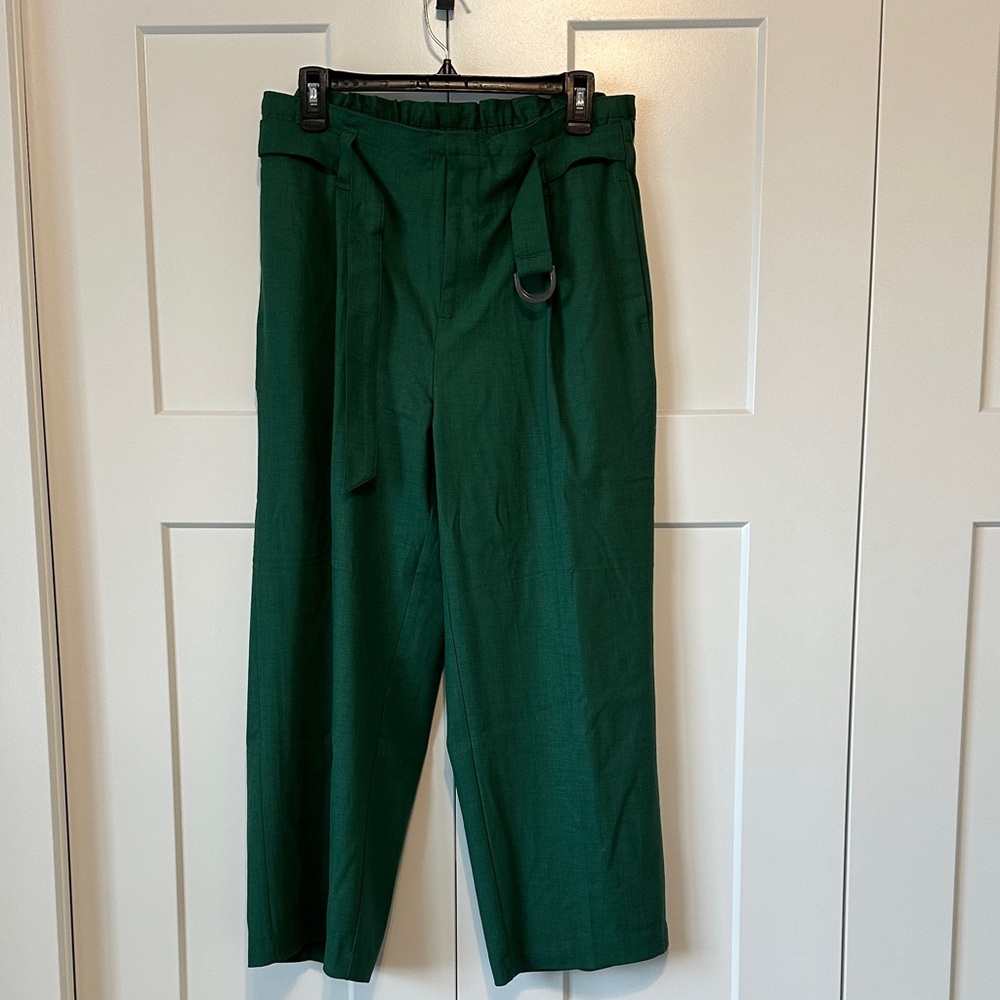 Liverpool Dark Green Textured Pants